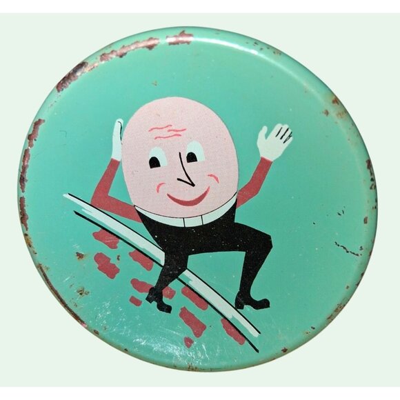 Set Of 4 Vintage Humpty Dumpty Metal Drawer Knobs Pulls Hardware 1950s Unique De - Picture 5 of 7